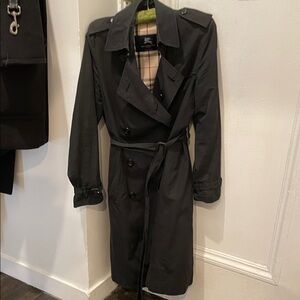 Burberry Black Double-Breasted Trench Coat
